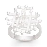 Ring "Cuadros" kl. rund Silb.925