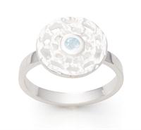 Ring "Lattice" Topas bl. Silb.925