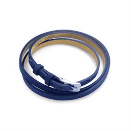 Lederarmband blau 62 cm